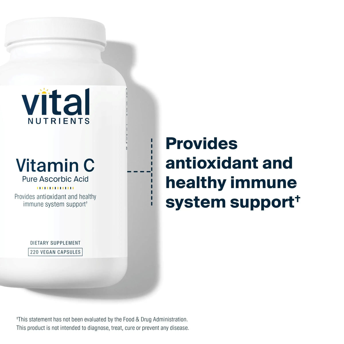 Vital Nutrients Vitamin C 1000mg | Pure Ascorbic Acid, Vegan Antioxidant for Immune Support & Iron Absorption | Gluten Free | Non-GMO | 220 Capsules BritishVita | Premium UK Vitamins & Wellness Supplements