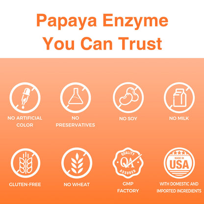 Vitamin World Papaya Enzymes Chewables – Papain, Amylase & Protease (500 Tablets)