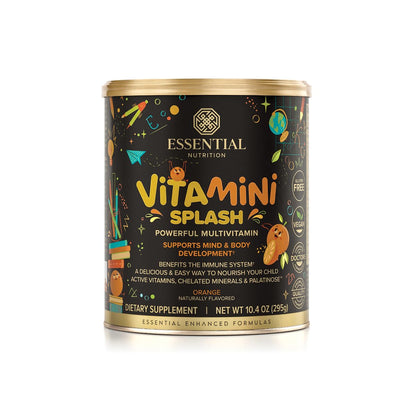 Essential Nutrition Vitamini Splash - Kids Multivitamin Powder (10.4 oz) - 13 Active Vitamins & 6 Chelated Minerals - Vegan