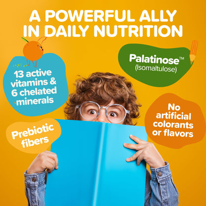 Essential Nutrition Vitamini Splash - Kids Multivitamin Powder (10.4 oz) - 13 Active Vitamins & 6 Chelated Minerals - Vegan