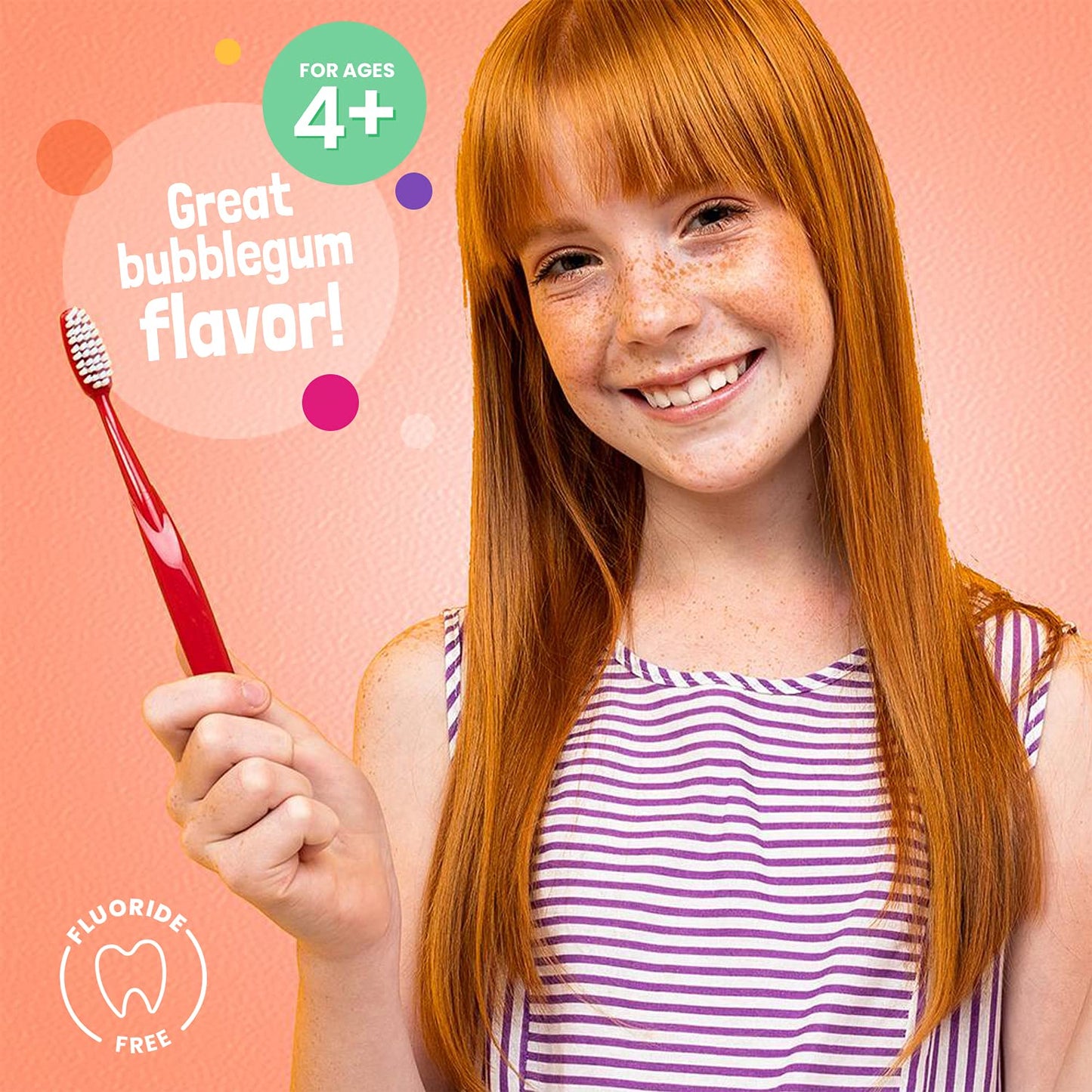 Vitaminpaste Kids Toothpaste with Daily Multivitamins – Bubble Gum Flavor (Fluoride-Free)