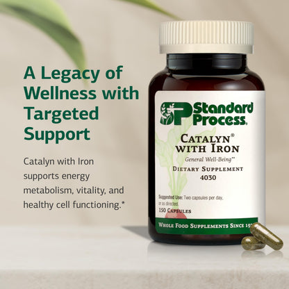 Catalyn with Iron by Standard Process – Energy & Metabolism Support (150 Capsules)