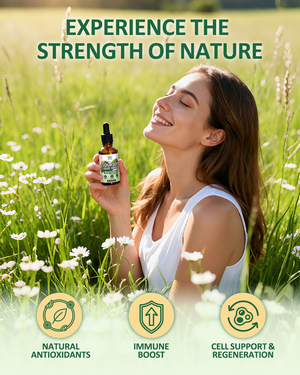 Soursop Liquid Drops 9-in-1 Herbal Blend with Sea Moss & Turmeric | Immune Support