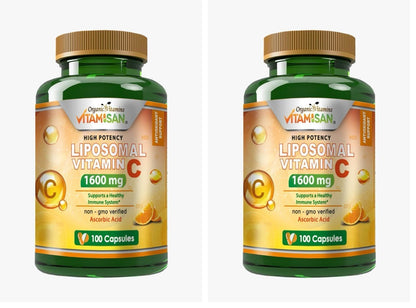 VITAMISAN Liposomal Vitamin C - 100 Capsules (Pack of 2) | High Absorption, Immune Support, No GMO