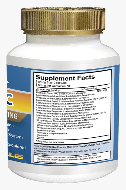 VITAMISAN Probiotics for Women, Men & Adults – Organic Prebiotic, 100 Capsules