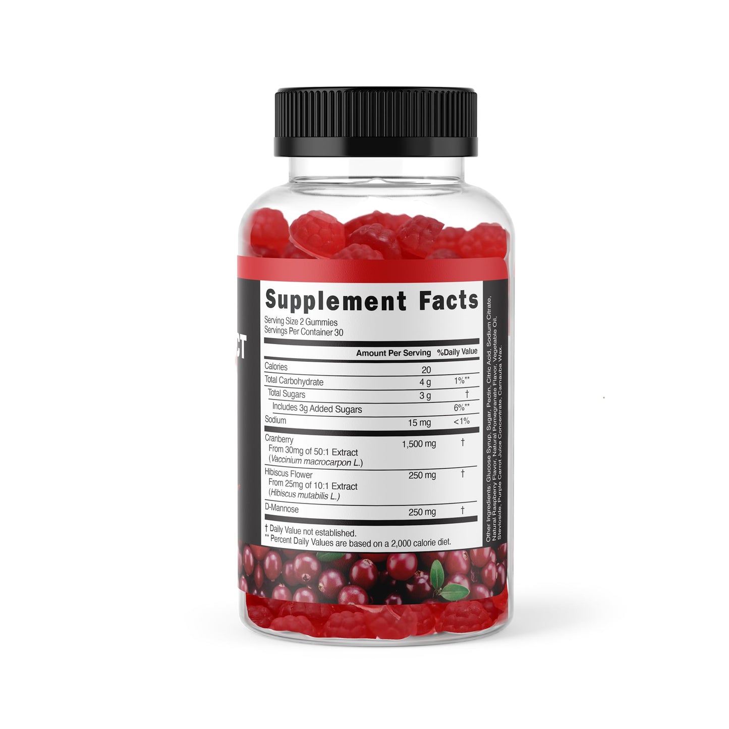 VITAMIZED Cranberry Gummies 1500mg + D-Mannose – Urinary Tract Health (60 Count)