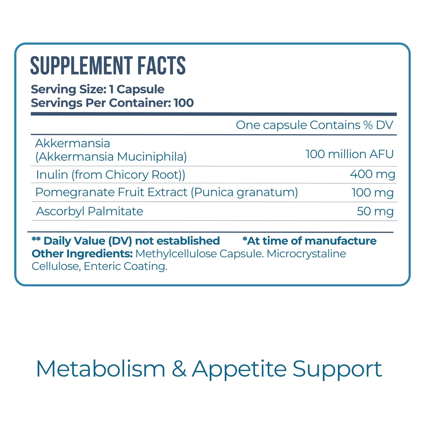 Vitamo Akkermansia Muciniphila Probiotic – 100 Million AFU, GLP-1 Activator | Metabolic & Digestive Health | Made in USA