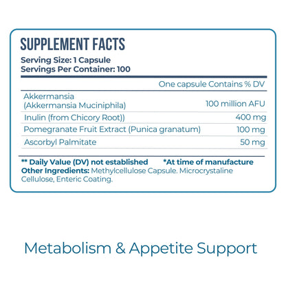 Vitamo Akkermansia Muciniphila Probiotic – 100 Million AFU, GLP-1 Activator | Metabolic & Digestive Health | Made in USA