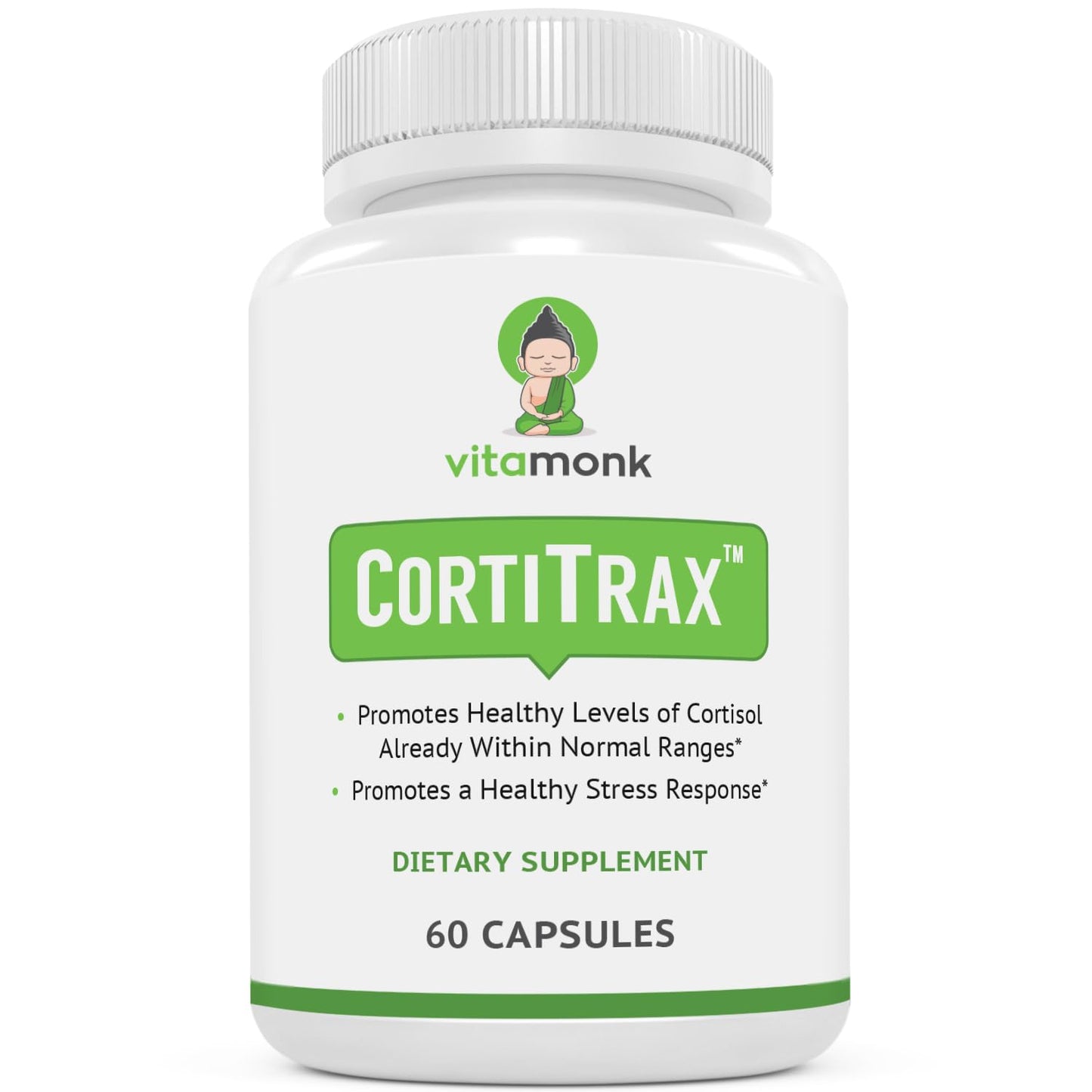 VitaMonk CortiTrax Natural Cortisol Blocker – Doctor Formulated Cortisol Support (60 Capsules)