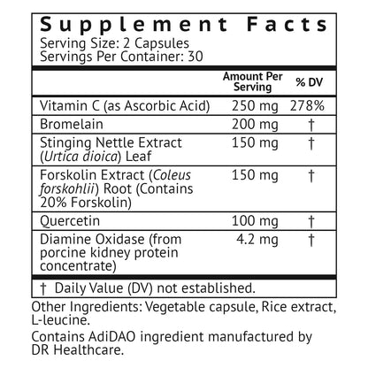 VitaMonk HistaResist DAO Enzyme Supplement – Histamine Support | 60 Caps BritishVita | Premium UK Vitamins & Wellness Supplements