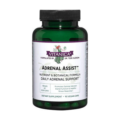 Vitanica Adrenal Assist – Adrenal Support, Vegan, 90 Capsules