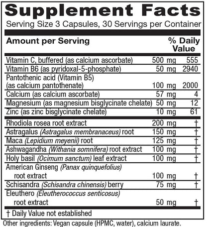 Vitanica Adrenal Assist – Adrenal Support, Vegan, 90 Capsules