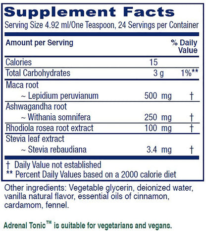 Vitanica Adrenal Tonic – Adrenal Support, Alcohol-Free, Vegan, Chai Spice, 4 oz
