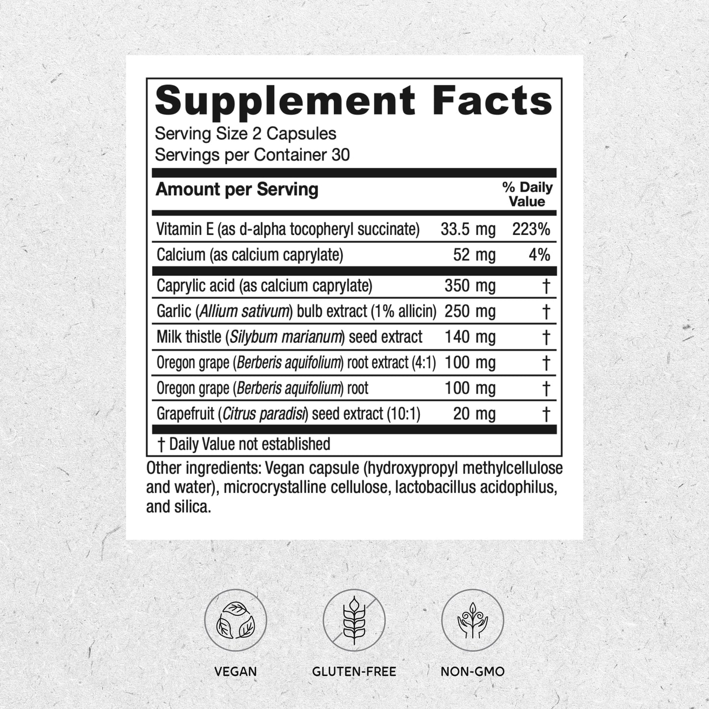 Vitanica Candidastat - Balanced Candida Support, Vegan, 60 Capsules