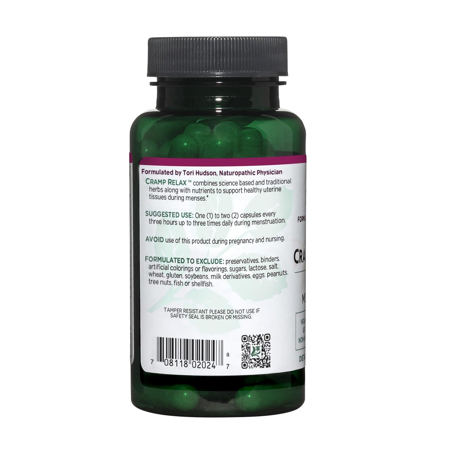 Vitanica Cramp Relax – Menstrual Support – Vegan – 60 Capsules