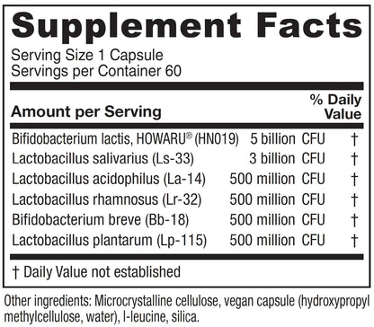 Vitanica Flora Symmetry Probiotic | Shelf-Stable, Non-GMO, Vegetarian (60 Count)