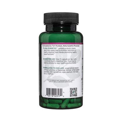 Vitanica Flora Symmetry Probiotic | Shelf-Stable, Non-GMO, Vegetarian (60 Count)