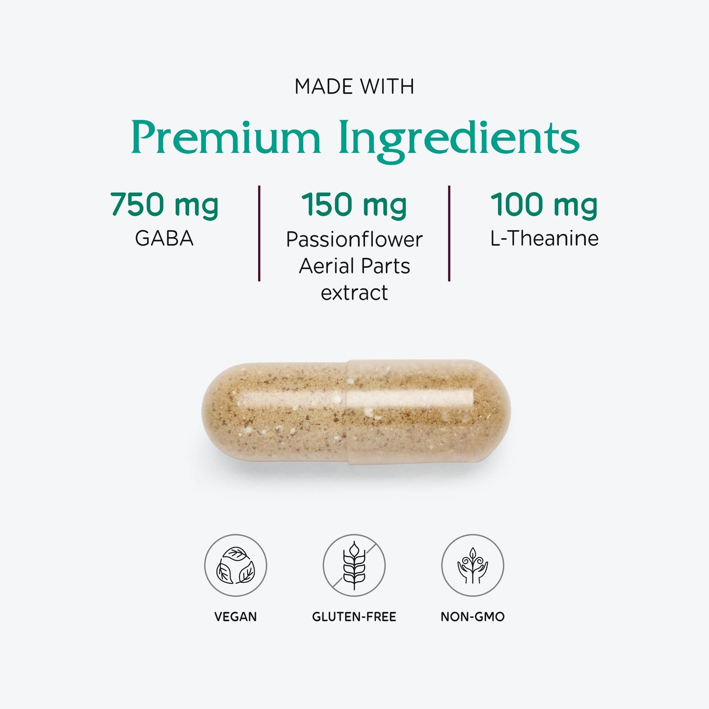 Vitanica GABA Ease – GABA & L-Theanine Calm & Relaxation for Women | 15 Vegan Caps