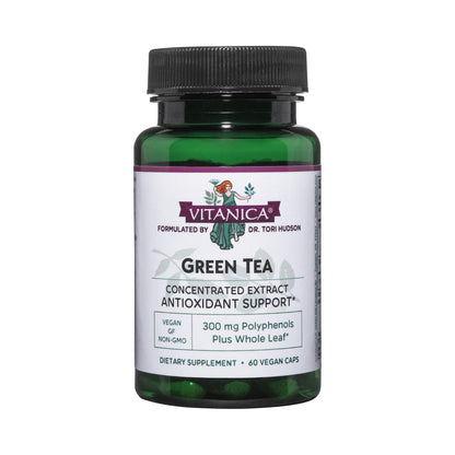 Vitanica Green Tea Extract 330mg – 45% EGCG, 80% Catechins, 98% Polyphenols | Vegan, 60 Capsules