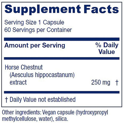 Vitanica Horse Chestnut 60 Capsules – Vein & Circulation Support (Vegan)