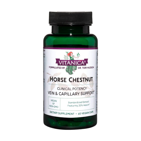 Vitanica Horse Chestnut – Vein & Circulation Support (Vegan, 60 Capsules) BritishVita | Premium UK Vitamins & Wellness Supplements