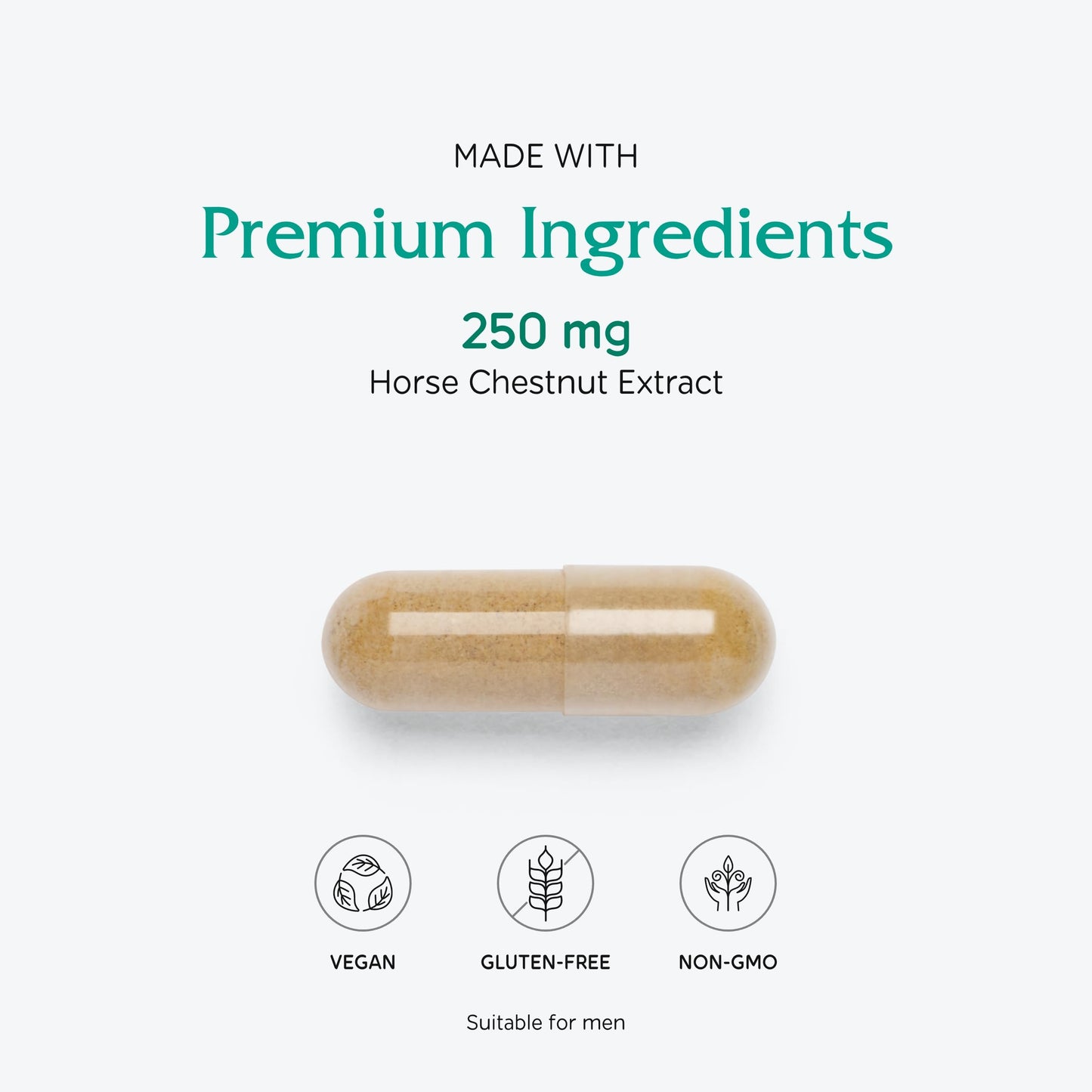 Vitanica Horse Chestnut 60 Capsules – Vein & Circulation Support (Vegan)