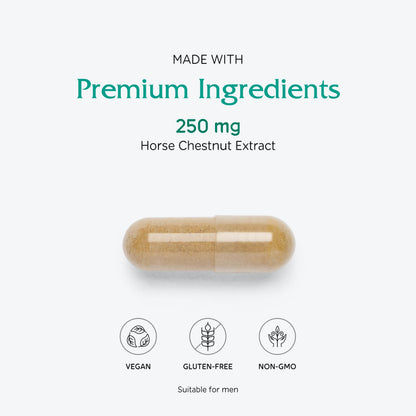 Vitanica Horse Chestnut 60 Capsules – Vein & Circulation Support (Vegan)