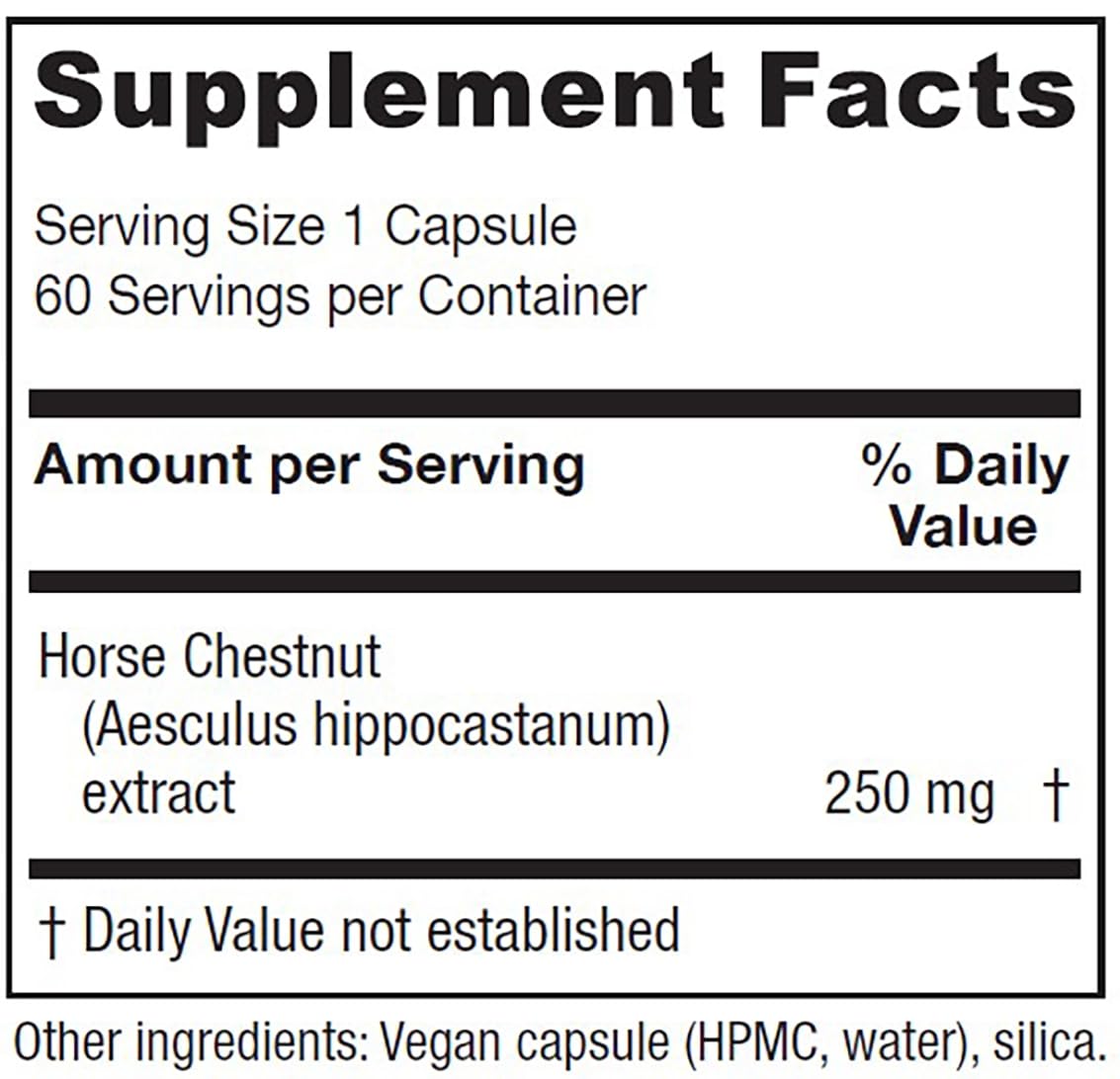 Vitanica Horse Chestnut – Vein & Circulation Support (Vegan, 60 Capsules)