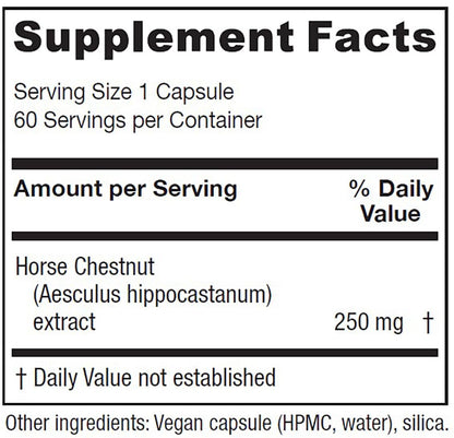 Vitanica Horse Chestnut – Vein & Circulation Support (Vegan, 60 Capsules)