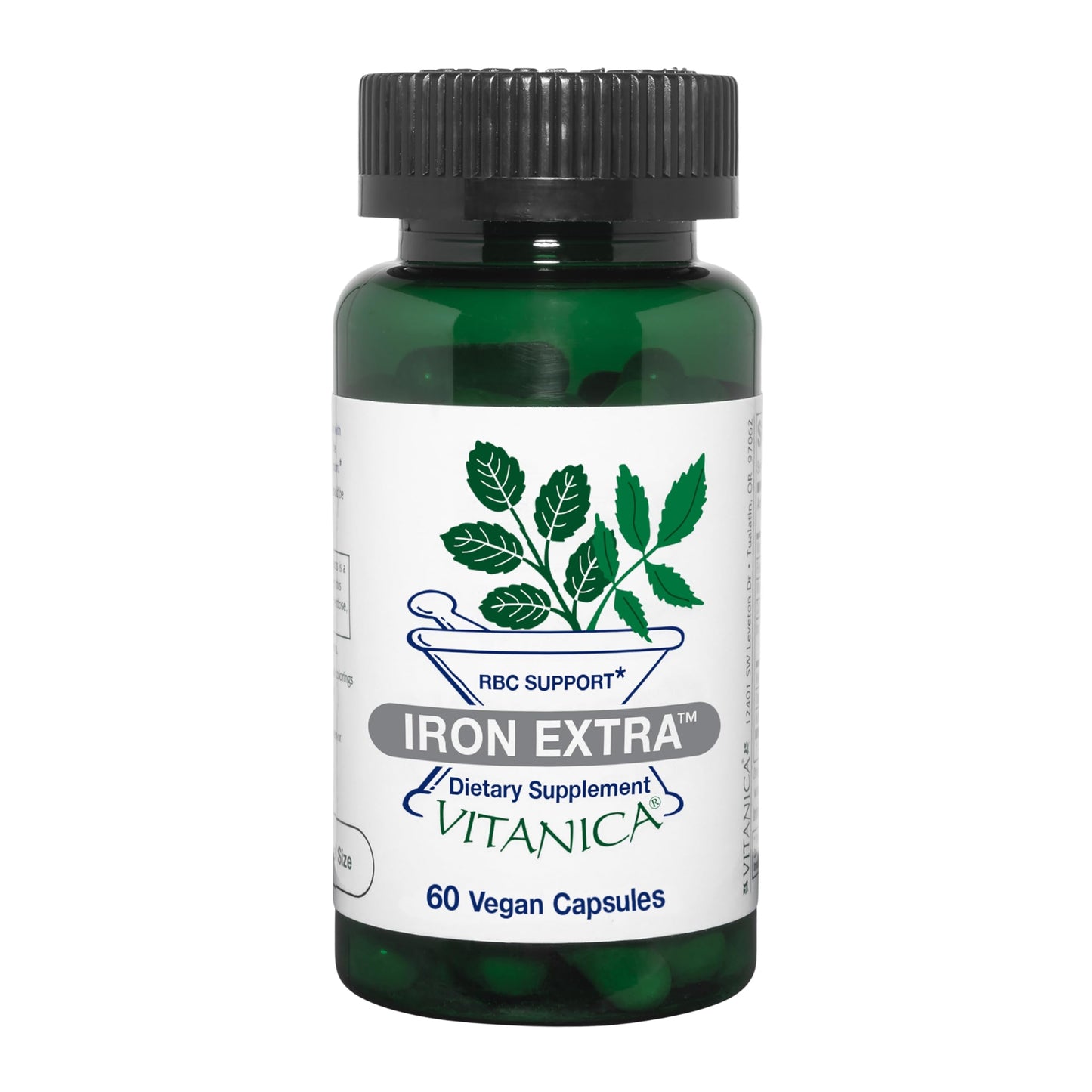 Vitanica Iron Extra – Enhanced Absorption Iron Supplement with Vitamin C & Methylfolate (60 Capsules)