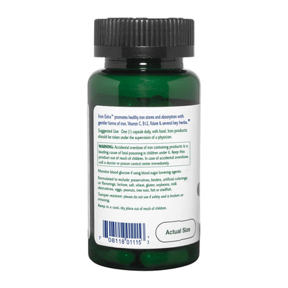 Vitanica Iron Extra – Enhanced Absorption Iron Supplement with Vitamin C & Methylfolate (60 Capsules)