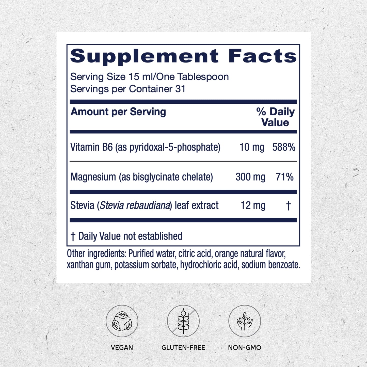 Vitanica Magnesium Tonic - Liquid Magnesium with Vitamin B6 for Brain, Sleep & Heart Health (Orange, 16 Fl Oz)