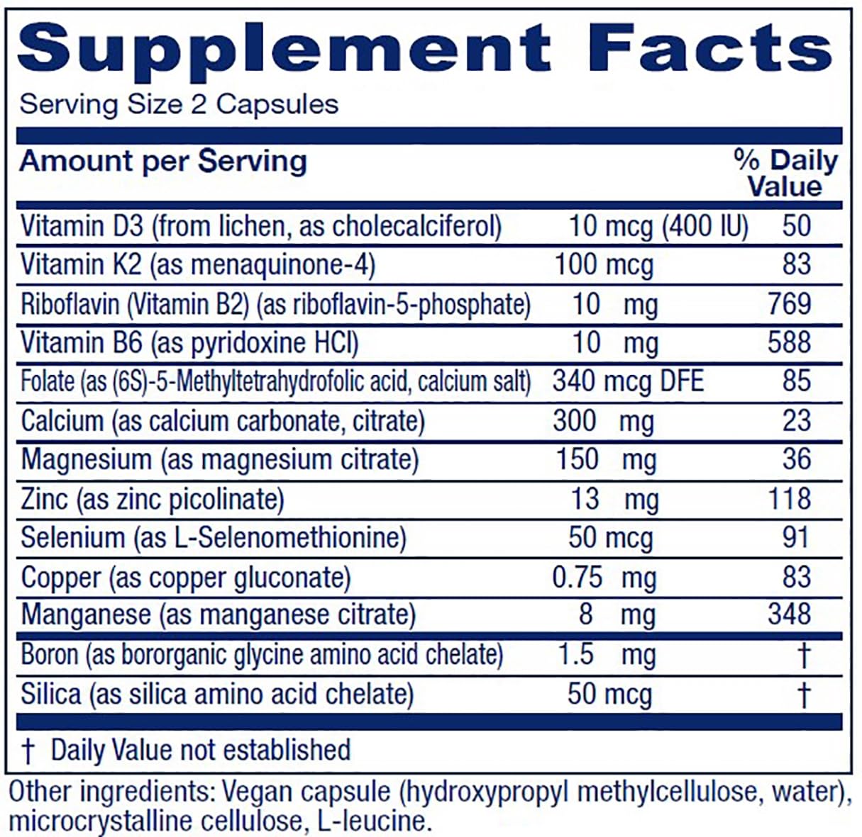 Vitanica OsteoBlend Bone Support – Vegan, 240 Capsules