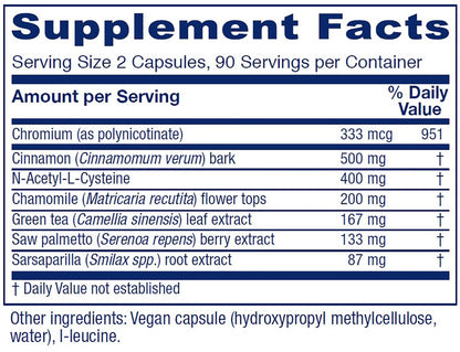 Vitanica OvaBlend - Ovarian Health & Hormone Balance for Women - Endocrine Support Supplement with Sarsaparilla Root & NAC - Herbal Dietary Supplement for Women - Pro Logo - 180 Vegan Caps