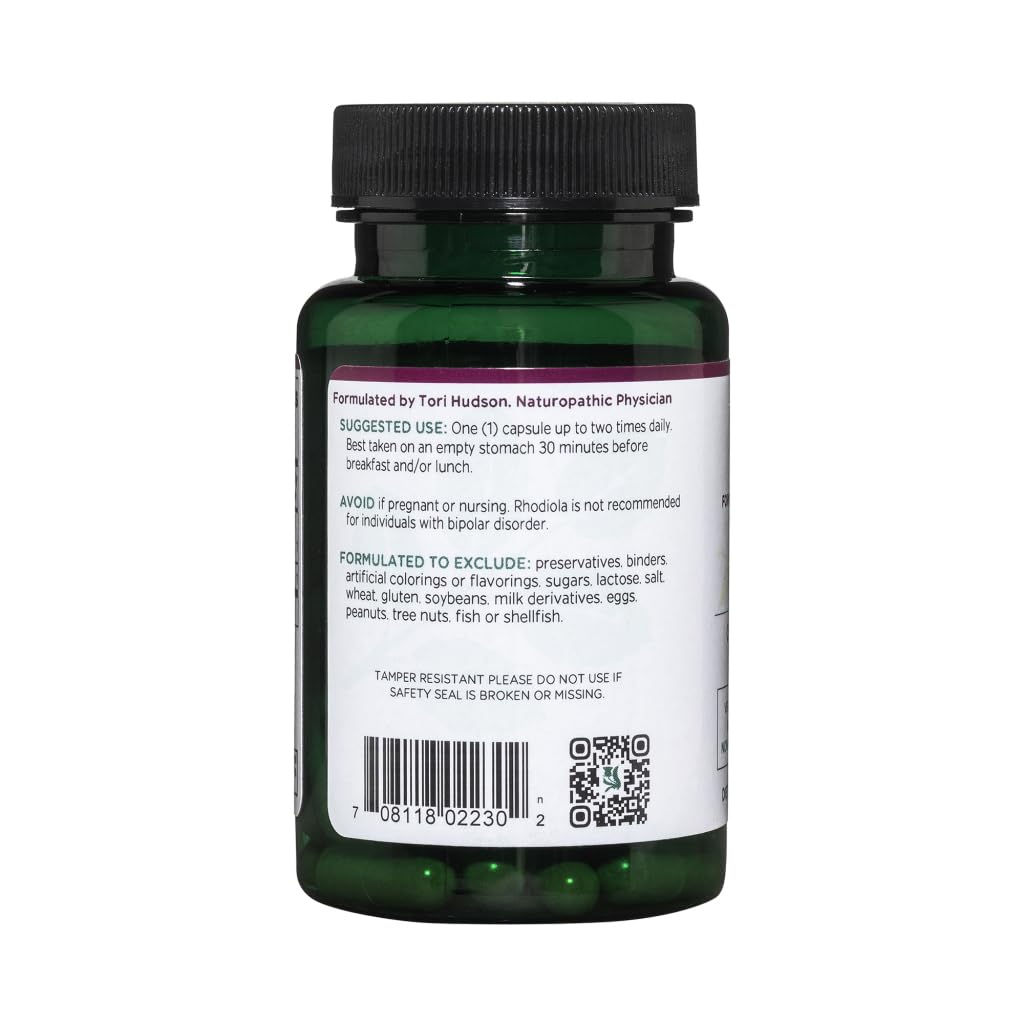 Vitanica Rhodiola Rosea 200mg – 3% Rosavins, 1% Salidroside, 60 Capsules