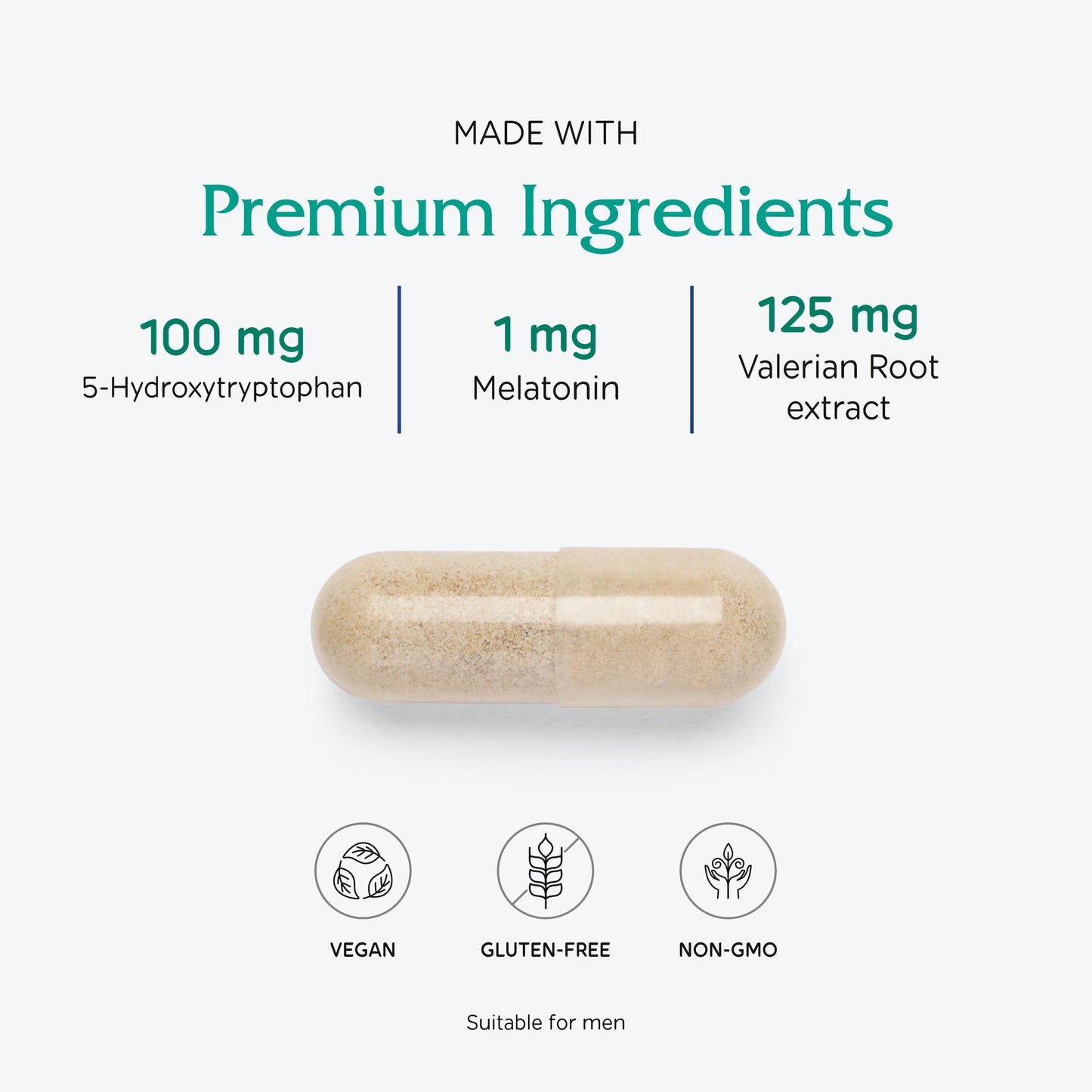 Vitanica Sleepblend – Non Habit Forming Sleep Support, 60 Capsules (Vegan)