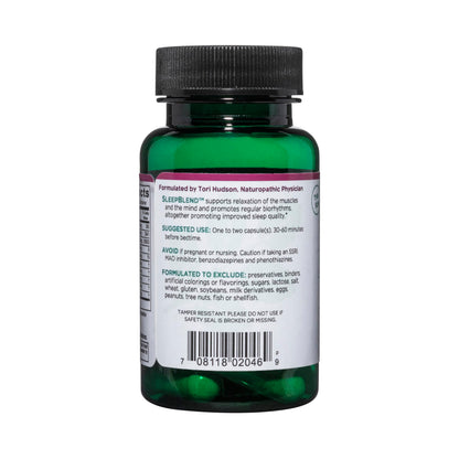 Vitanica SleepBlend – Sleep & Relaxation Support for Women | Melatonin, Valerian Root, Vitamin B2 & B12, Magnesium | 15 Vegan Caps