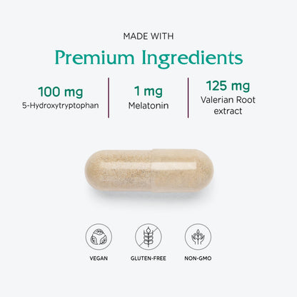 Vitanica SleepBlend – Sleep & Relaxation Support for Women | Melatonin, Valerian Root, Vitamin B2 & B12, Magnesium | 15 Vegan Caps