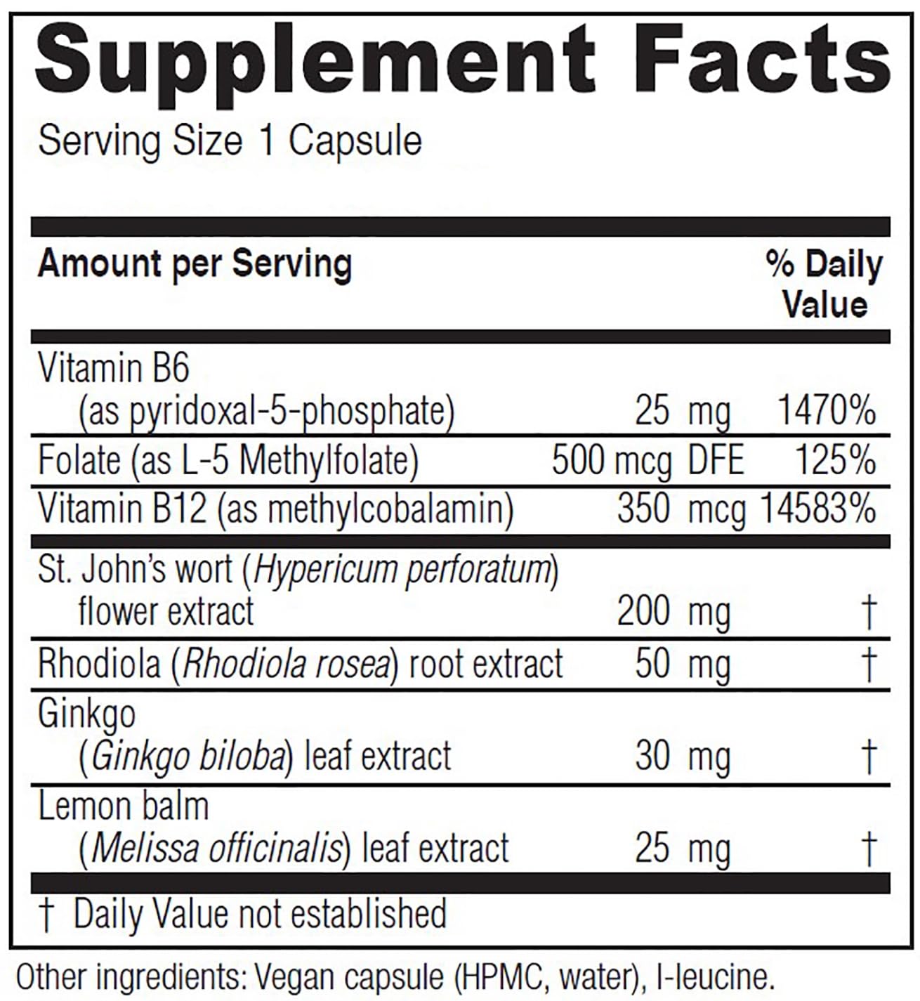 Vitanica Uplift – Mood & Emotional Support (Vegan, 60 Capsules)