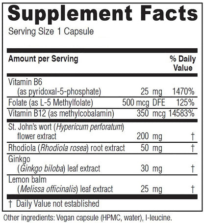 Vitanica Uplift – Mood & Emotional Support (Vegan, 60 Capsules)