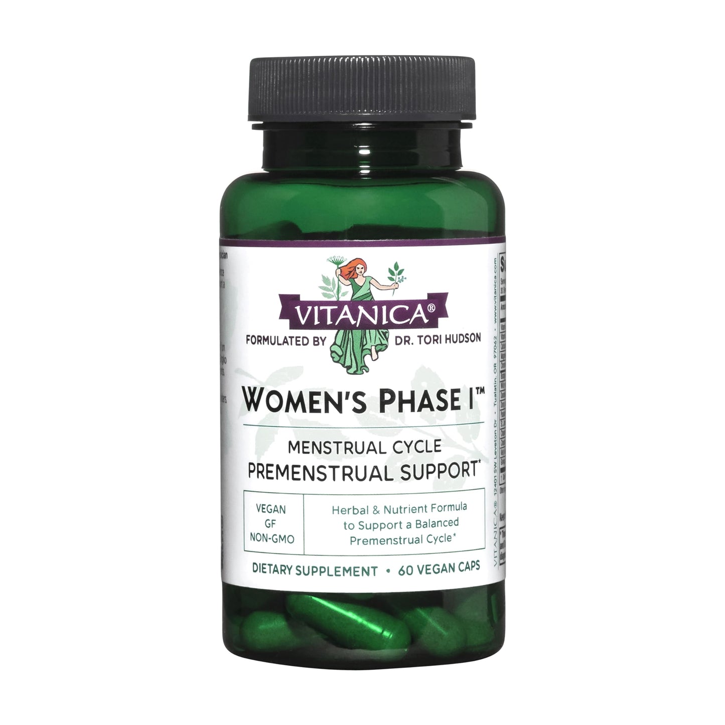 Vitanica Women's Phase I Premenstrual Support - Vegan, 60 Capsules