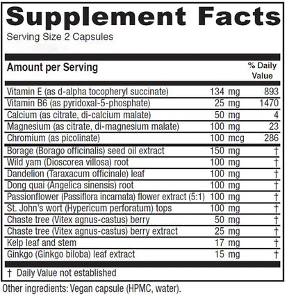 Vitanica Women's Phase I Premenstrual Support - Vegan, 60 Capsules