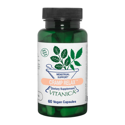 Vitanica Cramp Relax – Menstrual Support, Vegan, 60 Capsules | Pro Logo