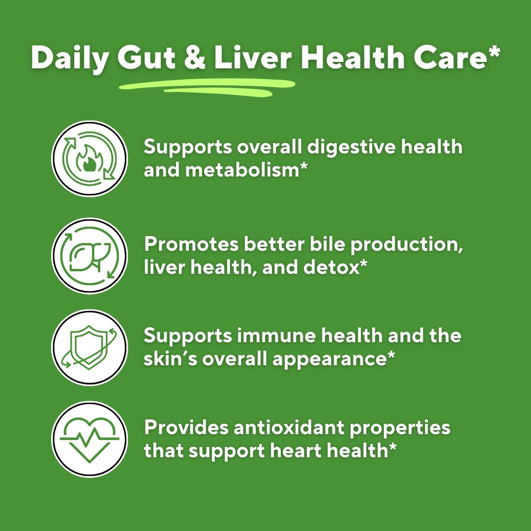 Vitapia Organic Artichoke Extract Supplement – Liver Health & Digestion, 120 Vegan Capsules