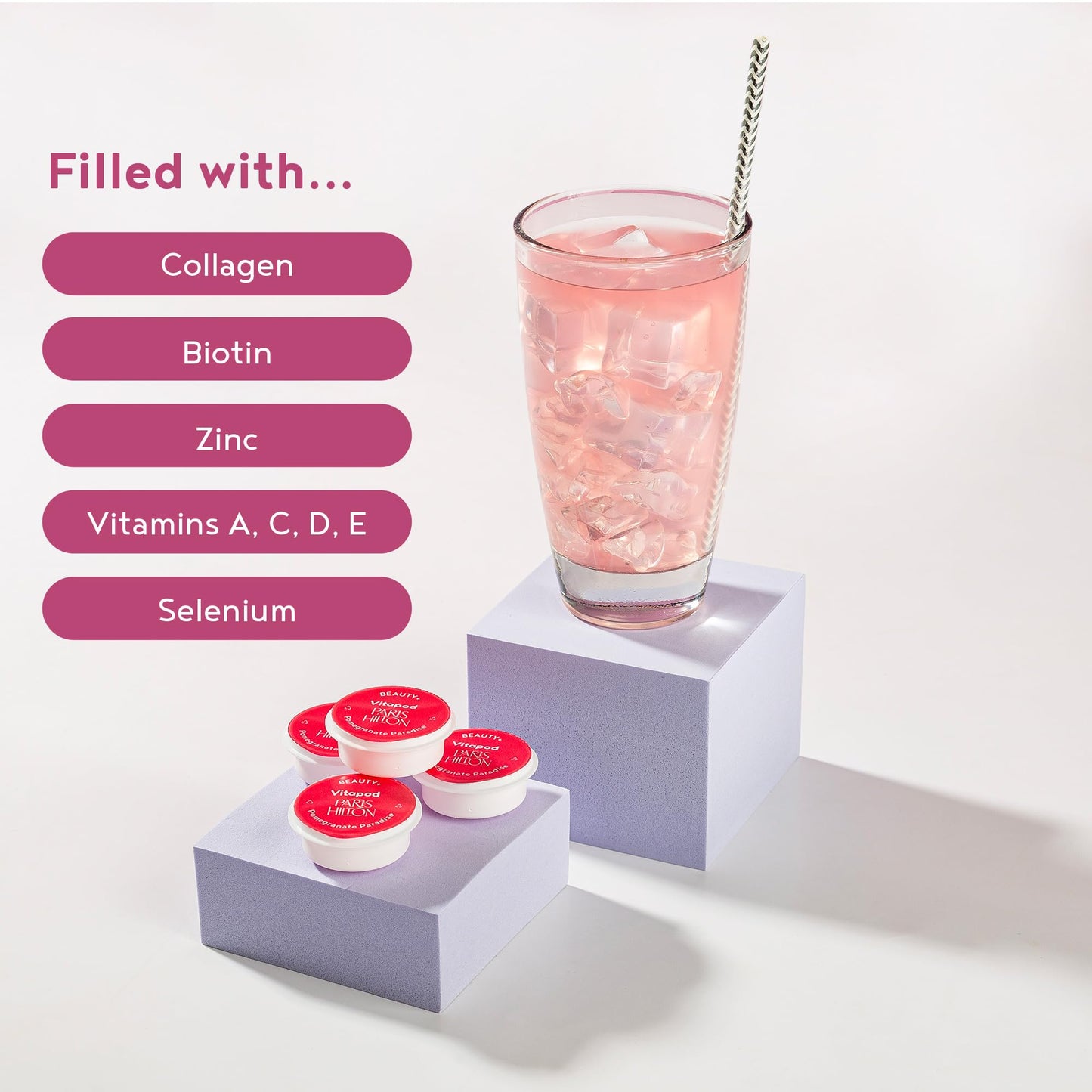Vitapod Paris Hilton x Beauty+ Pomegranate Paradise – Sugar-Free Beauty Drink Pods (7)