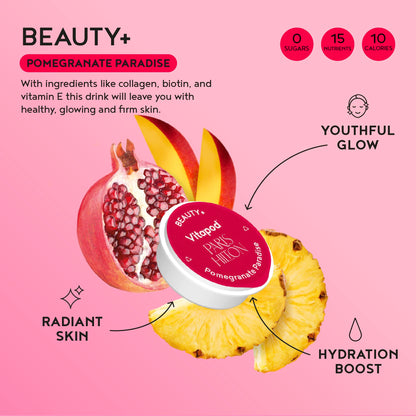 Vitapod Paris Hilton x Beauty+ Pomegranate Paradise – Sugar-Free Beauty Drink Pods (7)