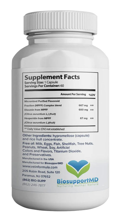 VITASUPPORTMD Vein Formula – 60 Capsule Leg Vein Health & Circulation Supplement BritishVita | Premium UK Vitamins & Wellness Supplements