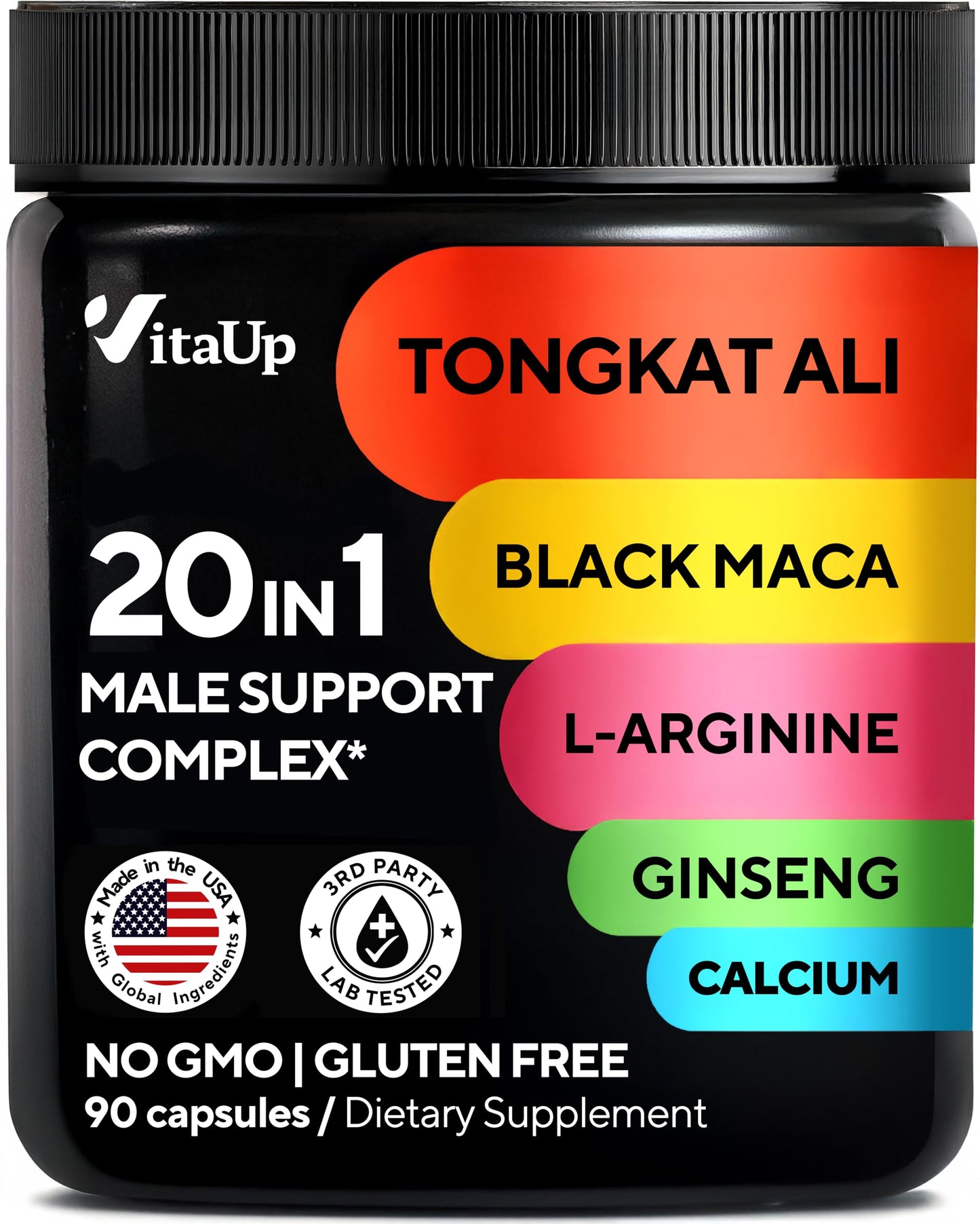 VitaUp Tongkat Ali 20-in-1 for Men – USA Made, 90 Caps