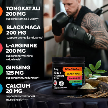 VitaUp Tongkat Ali 20-in-1 for Men – USA Made, 90 Caps