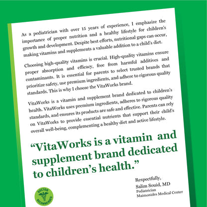 VitaWorks Kids Elderberry with Zinc & Vitamin C - Immune Support Chewables